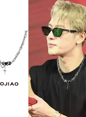 项链男高级感男士潮牌钛钢吊坠