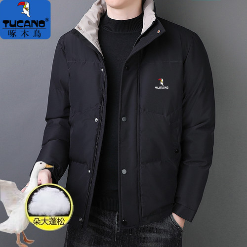 啄木鸟2025冬季新款羽绒棉服男士立领棉衣加厚保暖袄子抗寒外套男