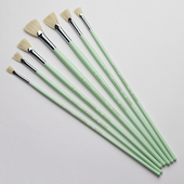 莫奈色彩笔扇形水粉画笔水洗猪鬃硬毛鱼尾扇形水粉画笔油画笔丙烯画笔长杆礼盒套装 单支艺考专用水粉颜料画笔