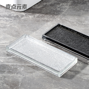 酒店洗手液瓶毛巾卫浴托盘卫生间洗漱浴室收纳用品样板房装 饰摆件