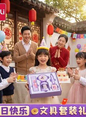 得力电动文具套装小学生儿童整洁方便电动文具学习用品大礼包礼盒伴手礼