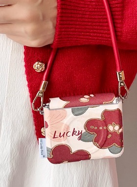 手提链条油画花适用华为PuraX红色手机壳磁吸2025新款purax折叠屏中轴全包防摔高级感外壳purax女可爱保护套