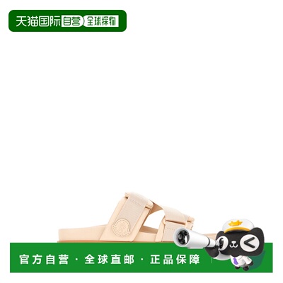 1h可退 香港直邮Moncler 盟可睐 女士 粉色皮质布织凉鞋 4L00040M