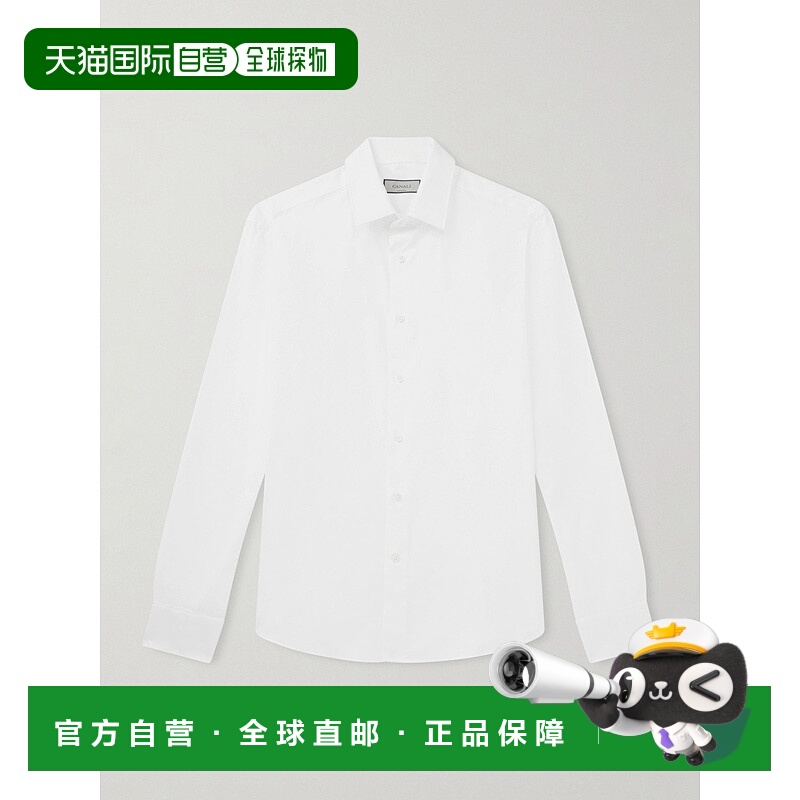 香港直邮Canali 康钠丽 男士 Impeccabile 剪口领棉质府绸衬衫 GR