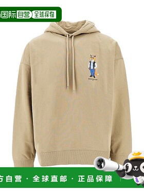 香港直邮MAISON KITSUNE 男士 en coton à imprime 狐狸连帽衫 P