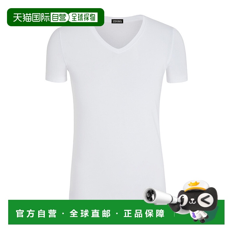 香港直邮Zegna V字领T恤 N2M80010