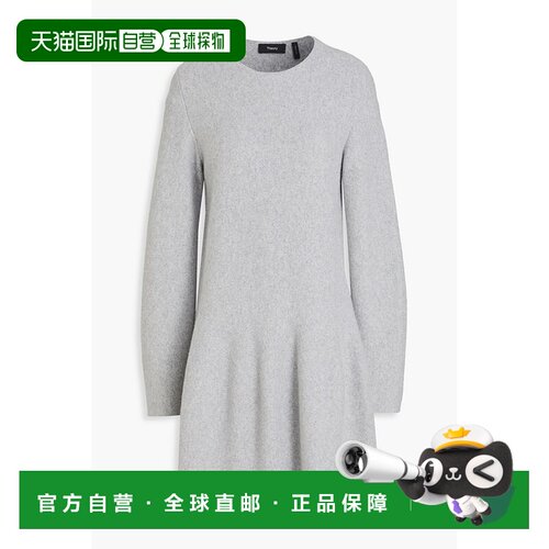 1h可退 香港直邮THEORY 希尔瑞 女士 羊毛羊绒混纺迷你连衣裙 O11