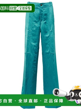 香港直邮Tom Ford 汤姆 福特 女士 高腰亚麻阔腿裤 000998女装