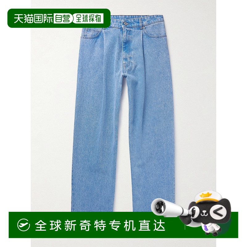 1h可退 香港直邮Marni 玛尼 男士 阔腿褶裥牛仔裤 PUJU0112A1USCW