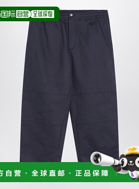 1h可退 香港直邮moncler 男士 蓝色棉质华达呢裤子 2A00001598EC7