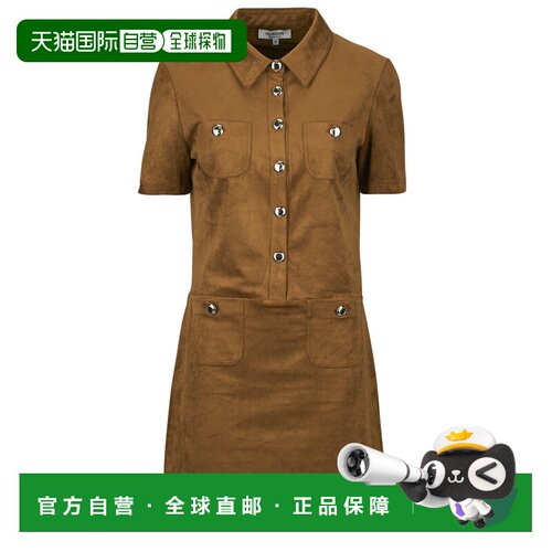 欧洲直邮Morgan衣服女短款连衣裙棕色RSIBIL
