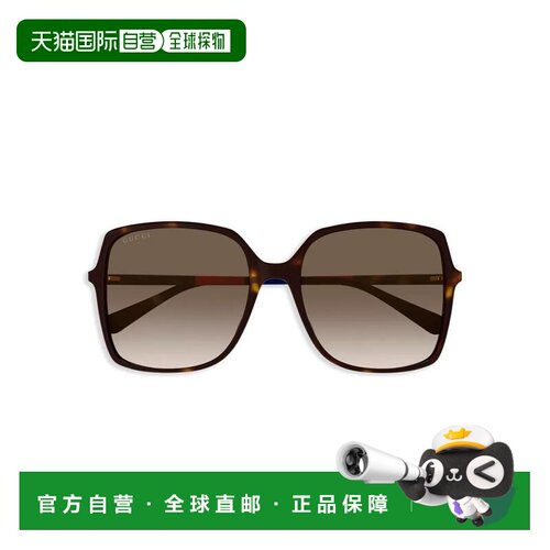 1h可退 香港直邮Gucci 古驰 女士 矩形太阳镜 GG0544S green绿色