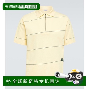条纹棉质凸纹布Polo衫 香港直邮Burberry EKD 巴宝莉 001302 男士