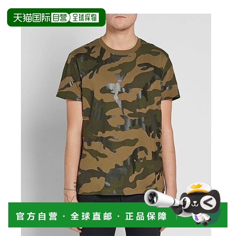 【99新未使用】香港直邮Valentino 迷彩印花男装T恤 PV3MG00W3MB