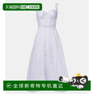 001327丝绸 香港直邮ZIMMERMANN 女士 Natura 亚麻真丝束腰连衣裙