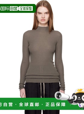 香港直邮rick owens 瑞克 欧文斯 女士 灰色 Temple LS Turtle 毛