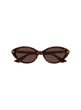 美国直邮Gucci 古驰 女士 猫眼醋纤太阳眼镜 brown棕色 舒适时尚