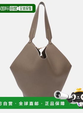 1h可退 香港直邮KHAITE 女士 Lotus 小号皮革手提包 grey灰色 舒