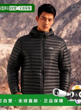 自营欧洲直邮Helly Hansen 男士黑色聚酰胺Sirdal连帽保暖夹克