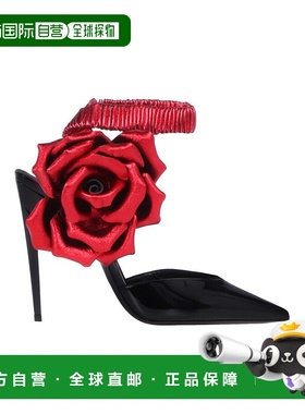 香港直邮Saint Laurent FREJA花朵高跟鞋 492924D6CD0凉鞋