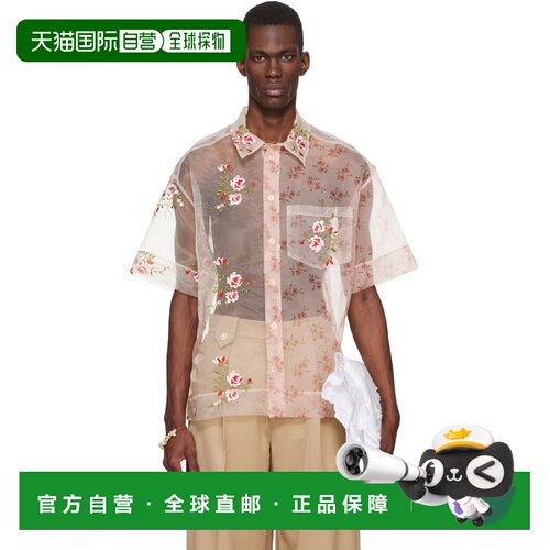 1h可退 香港直邮Simone Rocha 蒙娜 罗莎 男士 粉色 Sheer Patchw