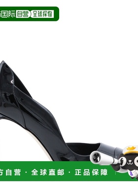 香港直邮Jimmy Choo 周仰杰 女士 黑色皮质浅口鞋 BRIGITTE100PAT