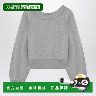 1h可退 香港直邮The Attico 女士 MeLANGE/BEIGE 灰色剪口运动衫