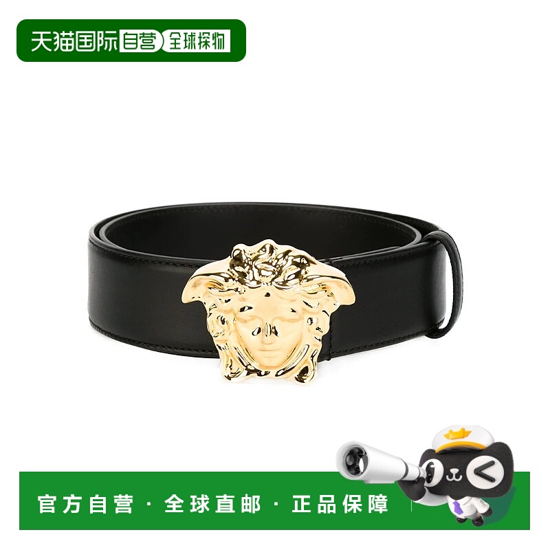 香港直邮Versace 黑色Medusa搭扣皮带 DCU4140DVTP1D41OH范思哲