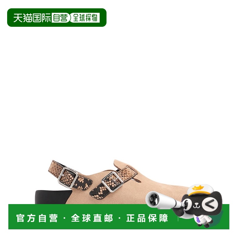 1h可退 香港直邮Birkenstock 勃肯 女士 Tokio蟒蛇纹印花皮革穆勒