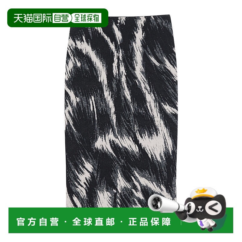 香港直邮Givenchy 粘胶纤维动物提花中长铅笔裙 BW410A4ZSP针织