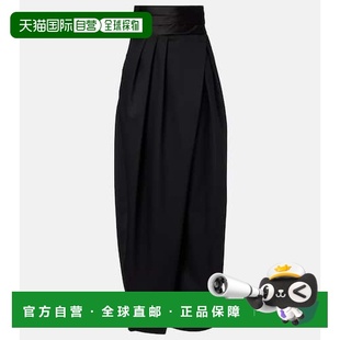 香港直邮alaia 舒适时尚 女士 black黑色 羊毛阔腿裤 1h可退