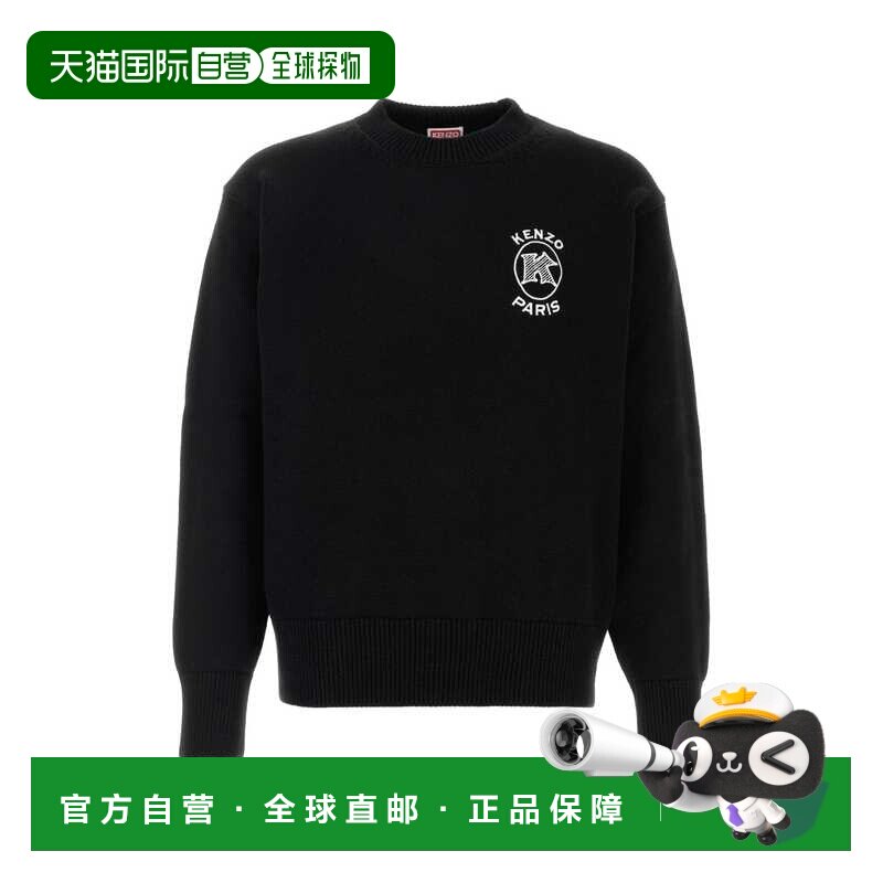香港直邮kenzo 高田贤三 男士 黑色棉质毛衣 FG65PU8043EB
