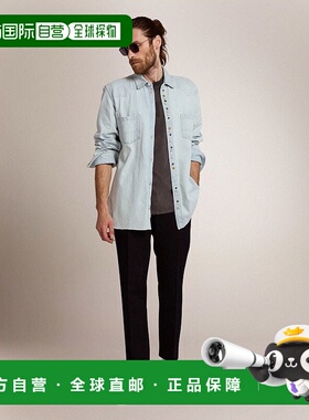 香港直邮Golden Goose Deluxe Brand 深蓝色羊毛长裤 GMP00854.P0