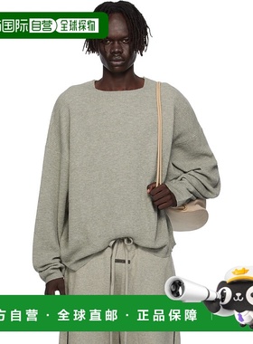 1h可退 香港直邮Essentials 男士 灰色 Waffle Long Sleeve Crewn