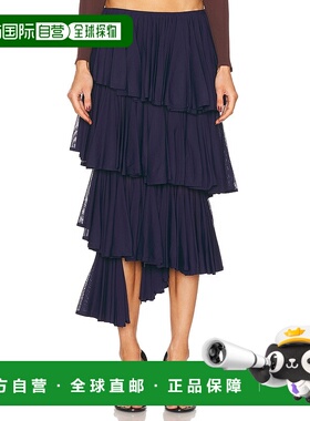 香港直邮Alaia 女士 皱褶半身裙 时尚舒适A字裙 AA9J2317K058A