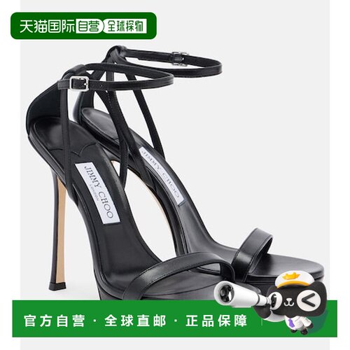 香港直邮Jimmy Choo 周仰杰 女士 Moza 皮质防水台凉鞋