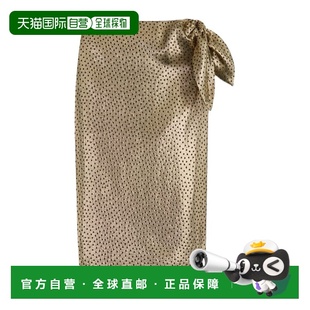 776458Y5I63 圆点系带铅笔半身裙包臀裙 香港直邮Saint Laurent