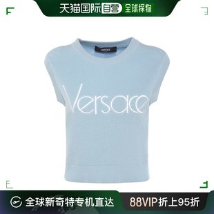 香港直邮Versace Logo刺绣针织背心 女士 范思哲