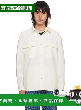 1h可退 香港直邮Valentino 华伦天奴 男士 灰白色翻领衬衫 4V3CIN