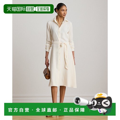 自营欧洲直邮Ralph Lauren拉夫劳伦 女士奶油色双面乔其纱衬衫式
