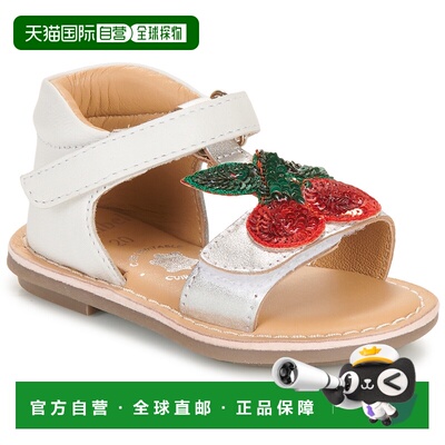 欧洲直邮Minibel  CERISE 女童鞋凉鞋 CERISE-WHITE-SILVER