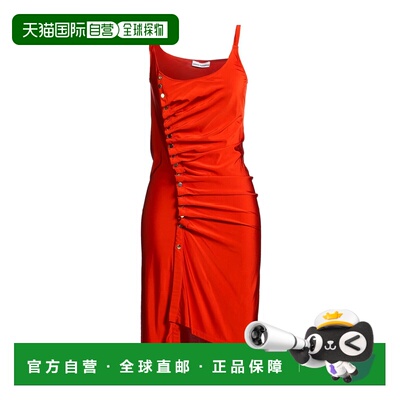香港直邮Rabanne 女士 中长连衣裙 orange橙色 舒适时尚