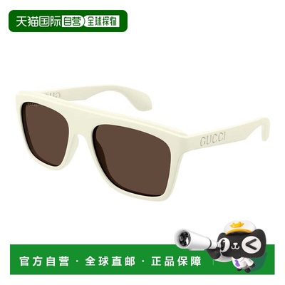 香港直邮Gucci 古驰 女士 Eyewear 方格太陽眼鏡 GG1570S003WHITE