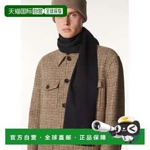 自营欧洲直邮Loro Piana 男士黑色羊绒围巾
