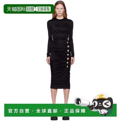 1h可退 香港直邮versace 范思哲 女士 黑色 Dua Lipa 联名连衣裙
