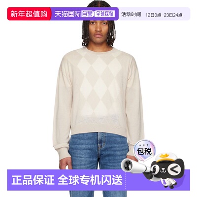 1h可退 香港直邮Our Legacy 男士 米色 Sonar Round Neck 毛衣 M4