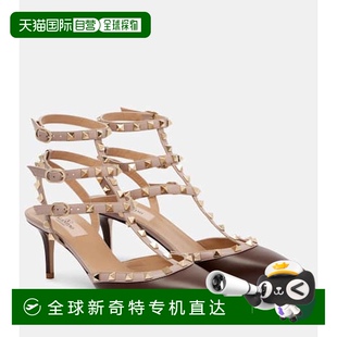 香港直邮Valentino 女士 1h可退 华伦天奴 铆钉皮质浅口鞋
