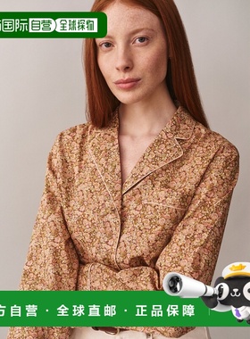 自营欧洲直邮Bonpoint小樱桃 Blessed女士粉棕色liberty有机棉两