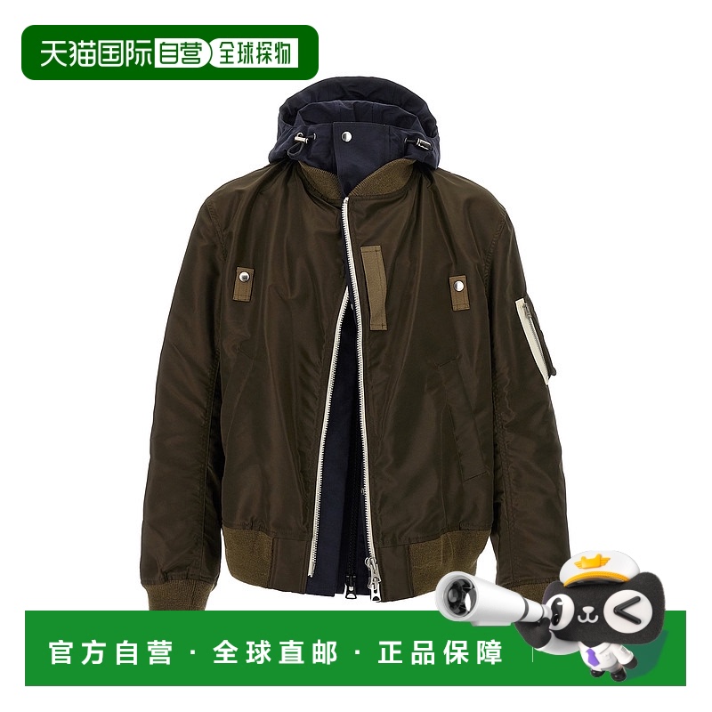 1h可退 香港直邮Sacai 男士 连帽尼龙短夹克 2503784M532长袖外套