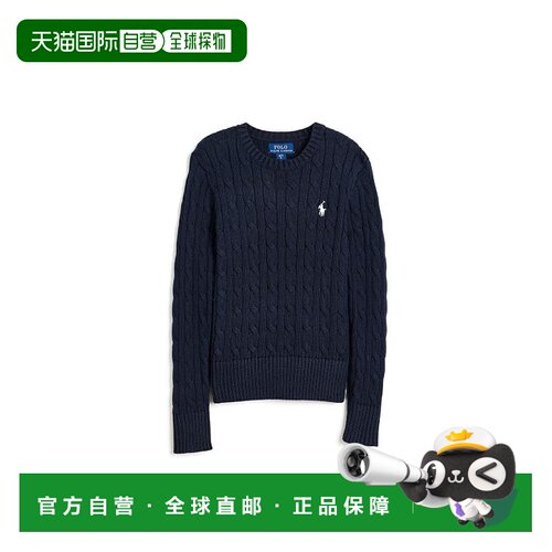 香港直邮Polo Ralph Lauren Polo 拉夫 劳伦 女童 粗线针织棉质毛
